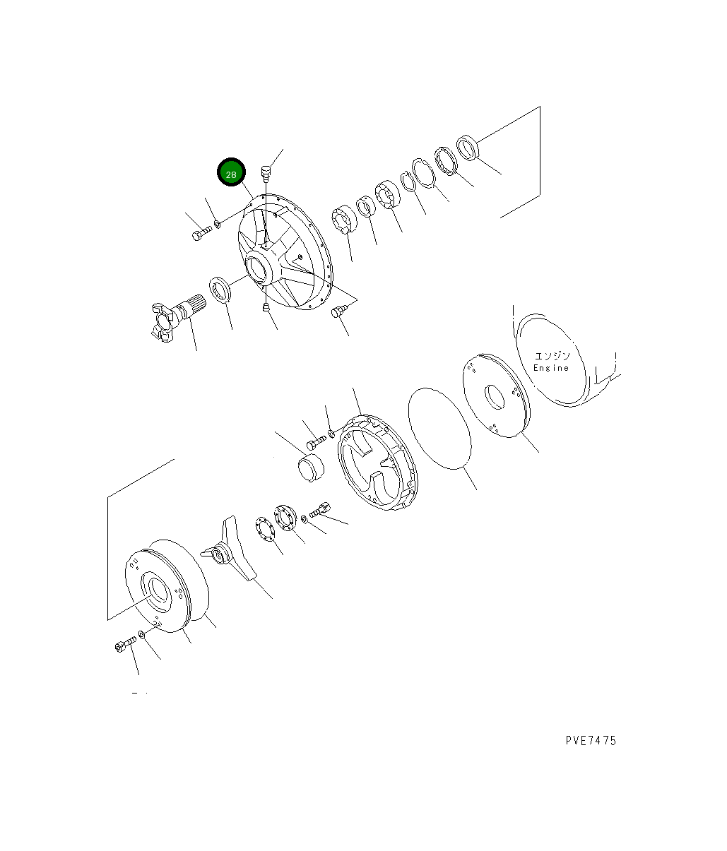 Крышка 427-12-11118  Komatsu