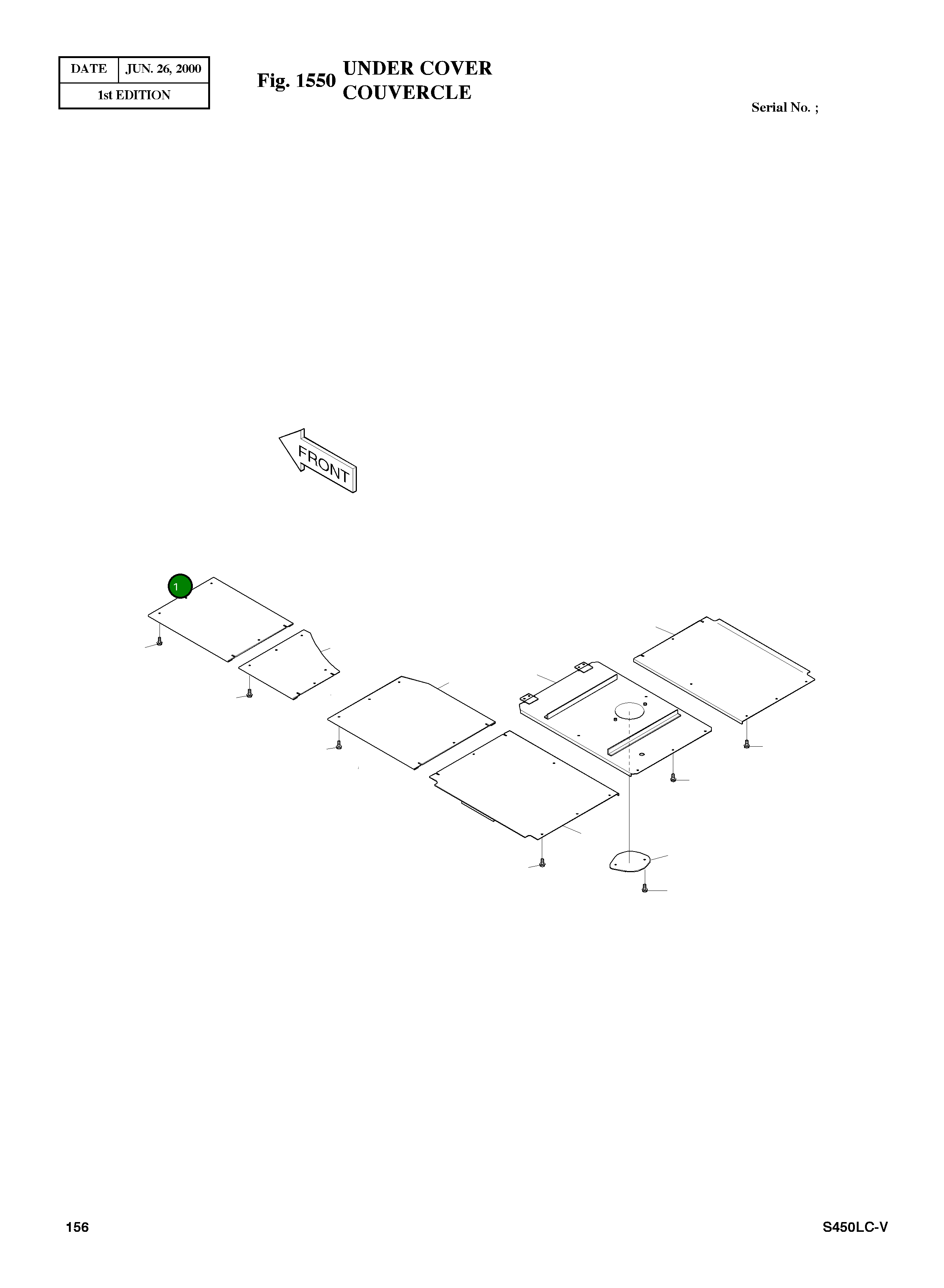 Крышка 2627-1052 Komatsu