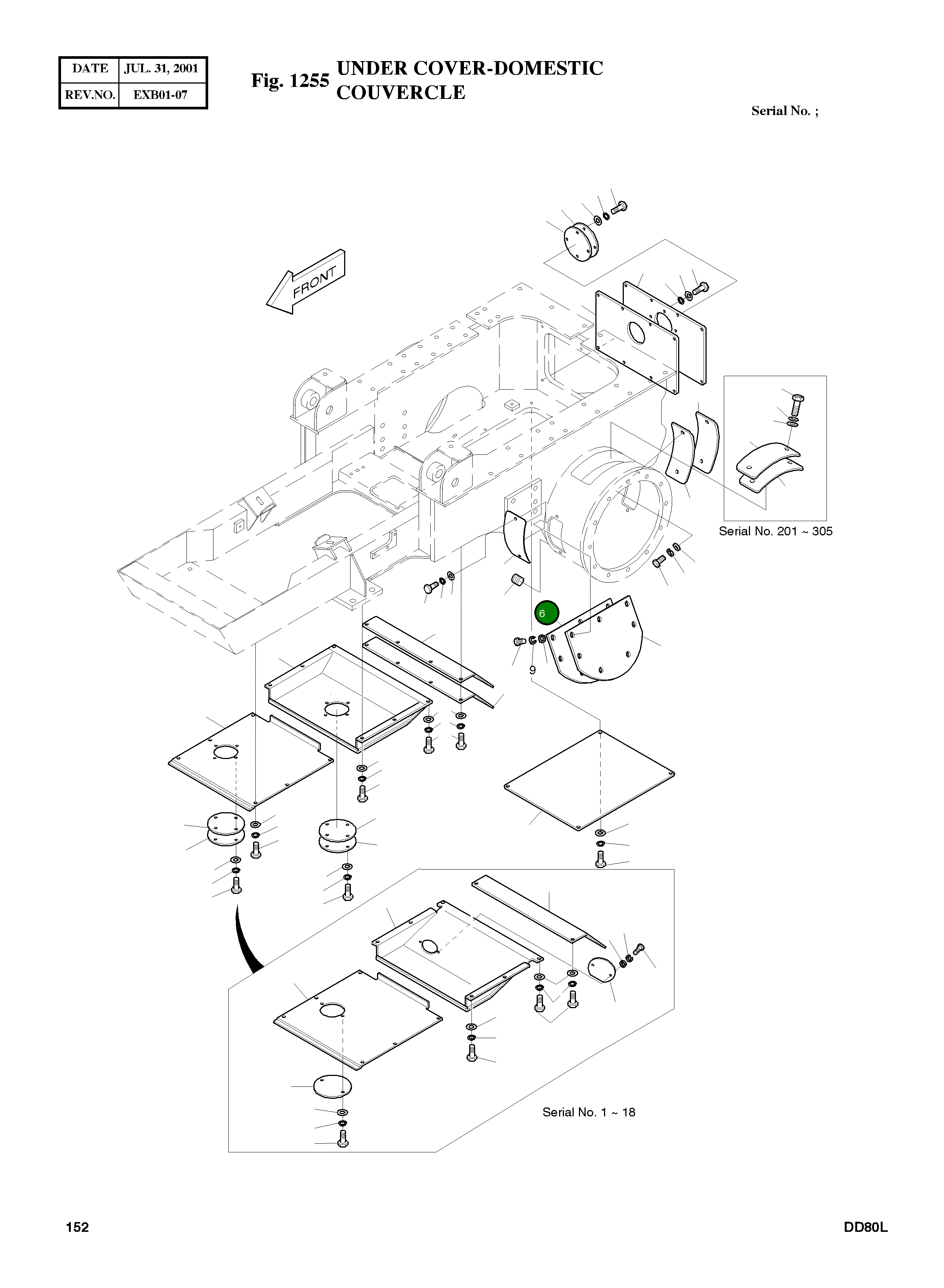 Крышка 5621-2801B Komatsu