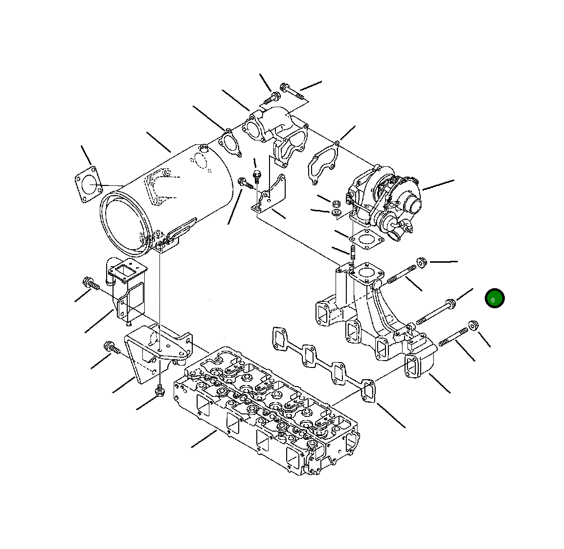 Болт YM26106080952 Komatsu