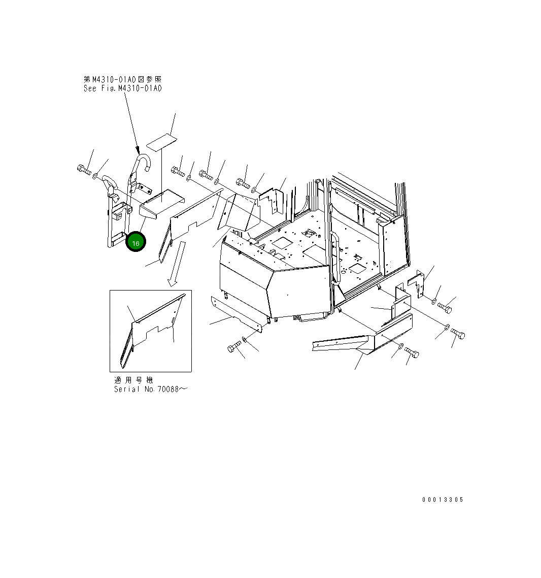 Крышка 416-54-34372 Komatsu