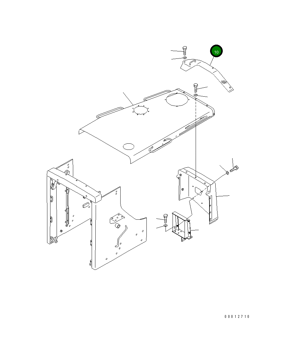 Крышка 176-54-56280 Komatsu