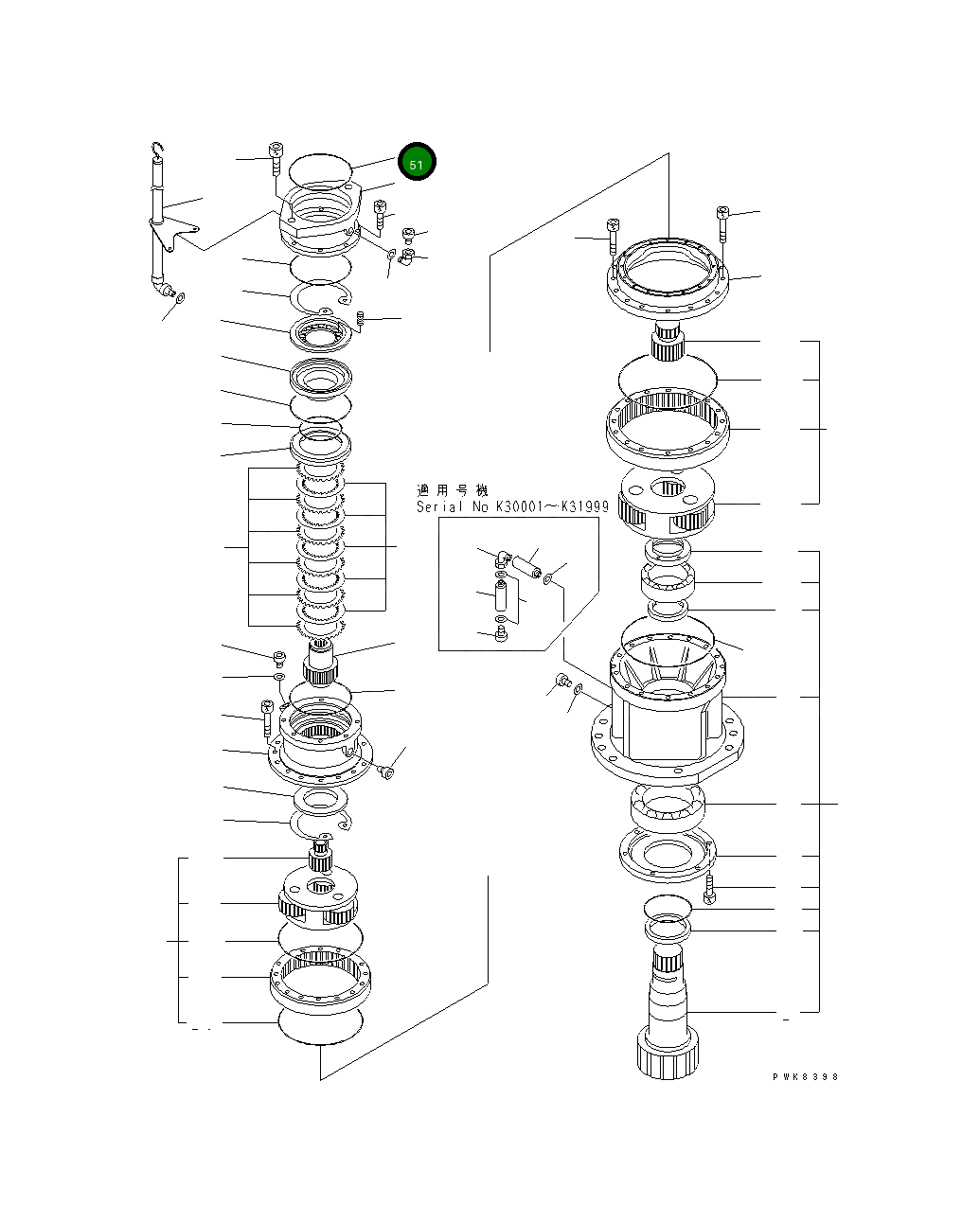Кольцо уплотнительное (O-Ring) 21P-26-K1470 Komatsu