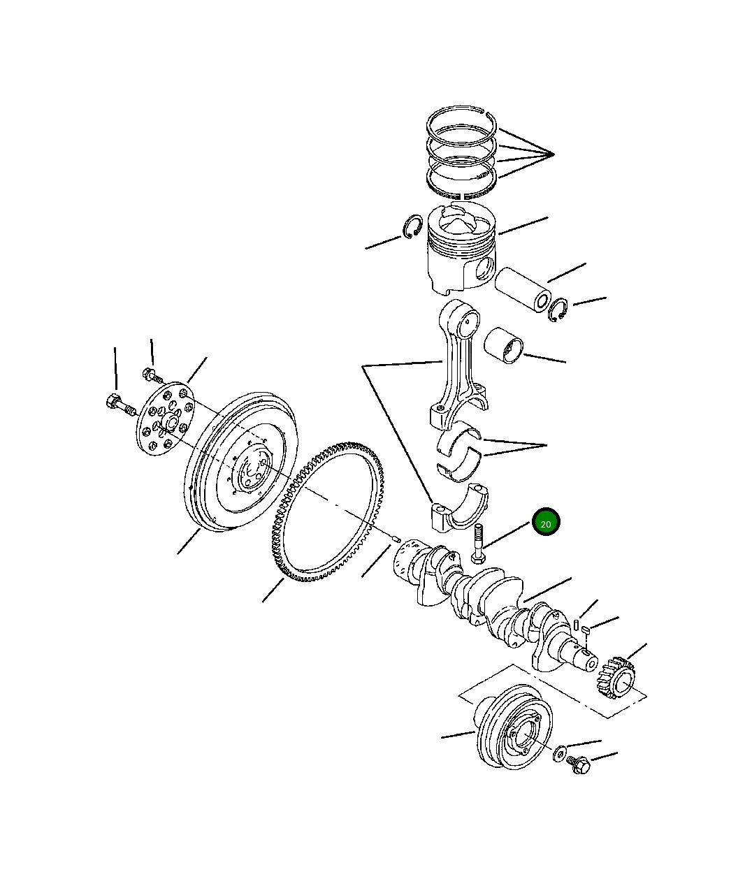 Болт YM12390023200 Komatsu