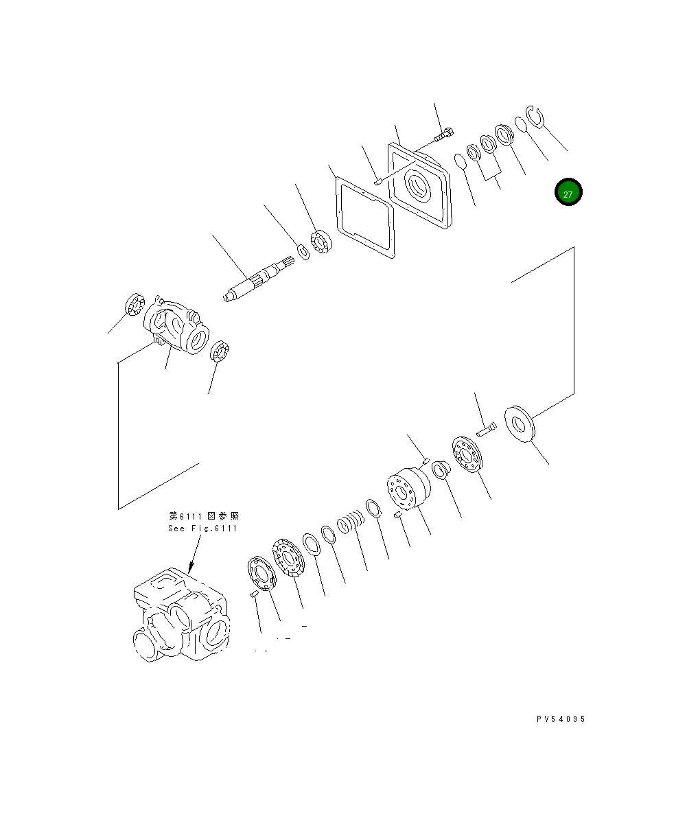 Кольцо уплотнительное (O-Ring) 262-61-22570 Komatsu