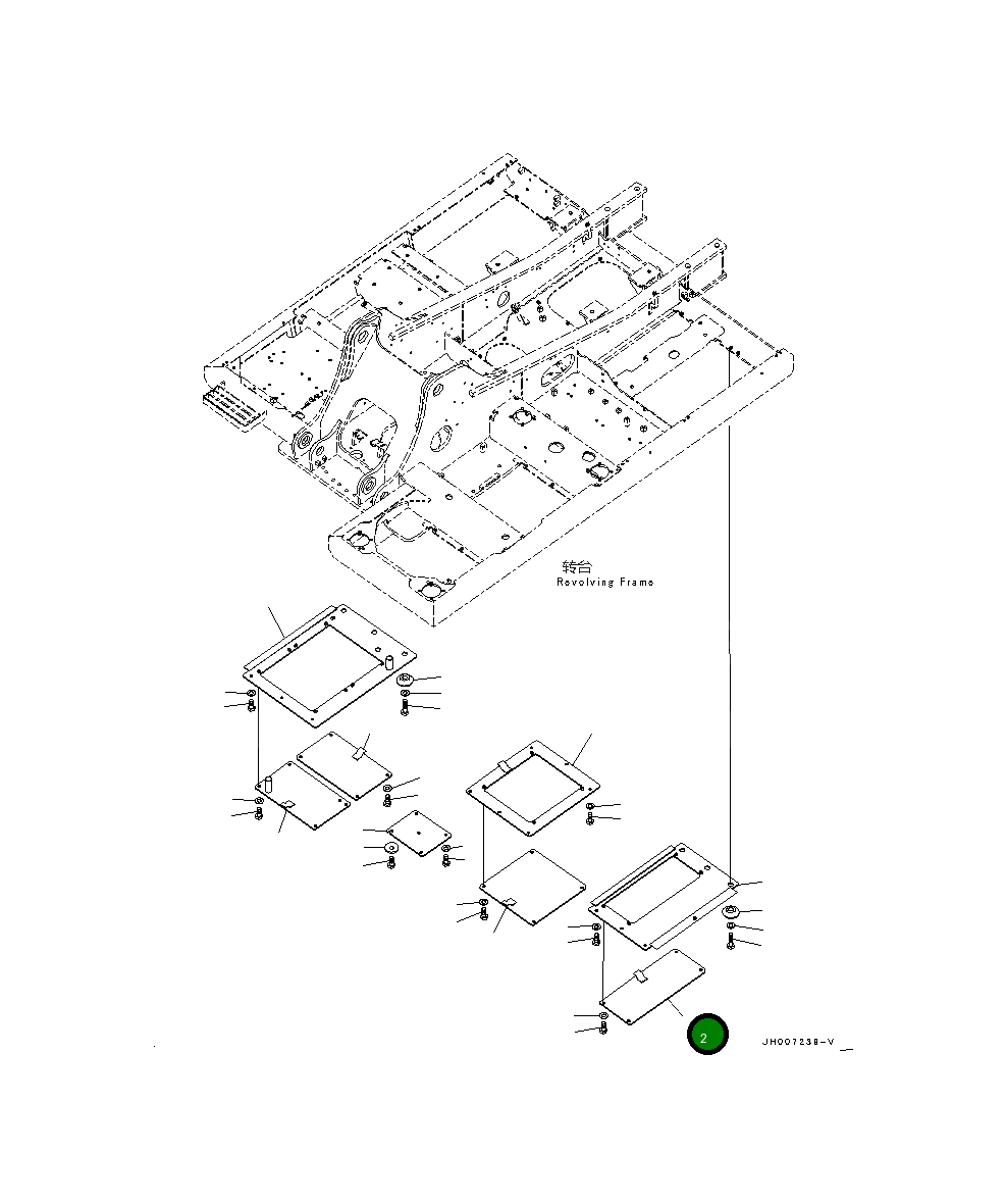 Крышка 20Y-54-73121  Komatsu