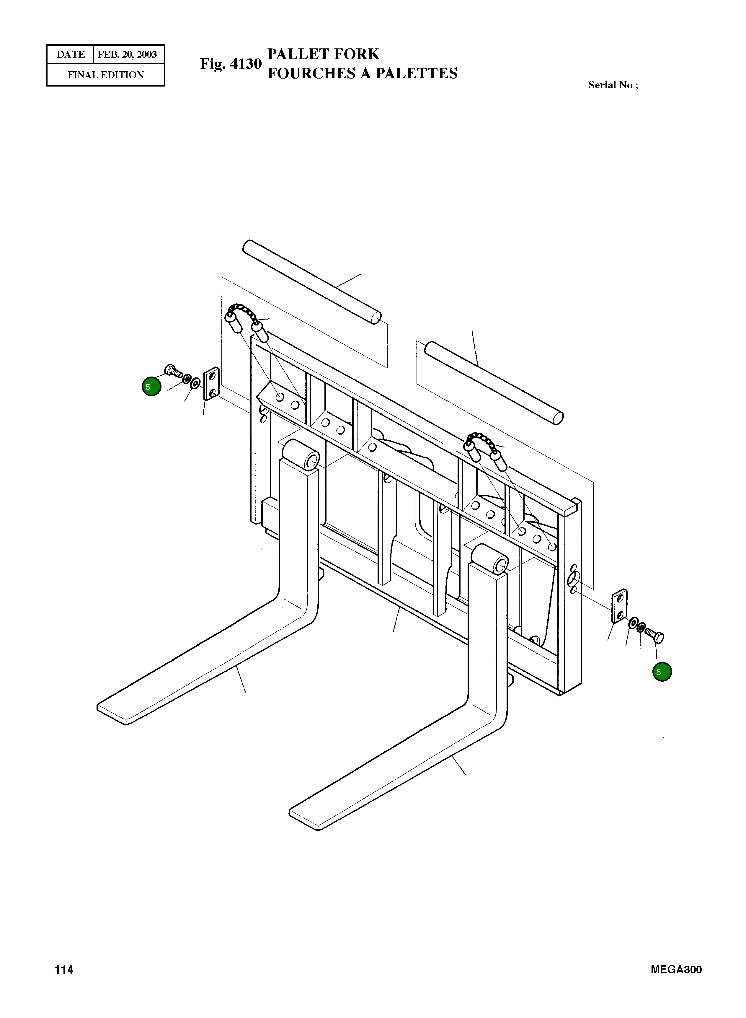 Болт 7B3235 Komatsu