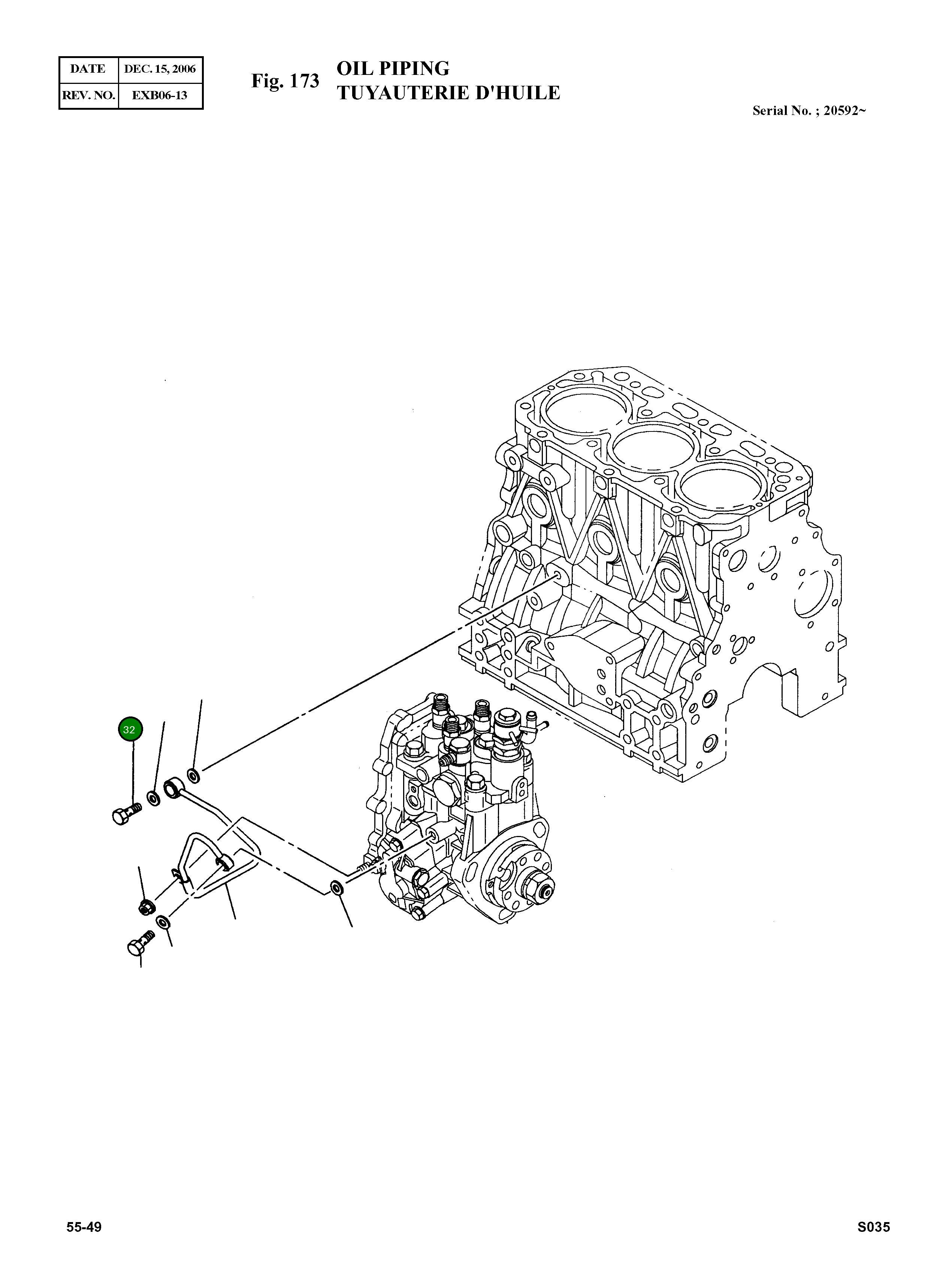 Болт 586400-1160  Komatsu
