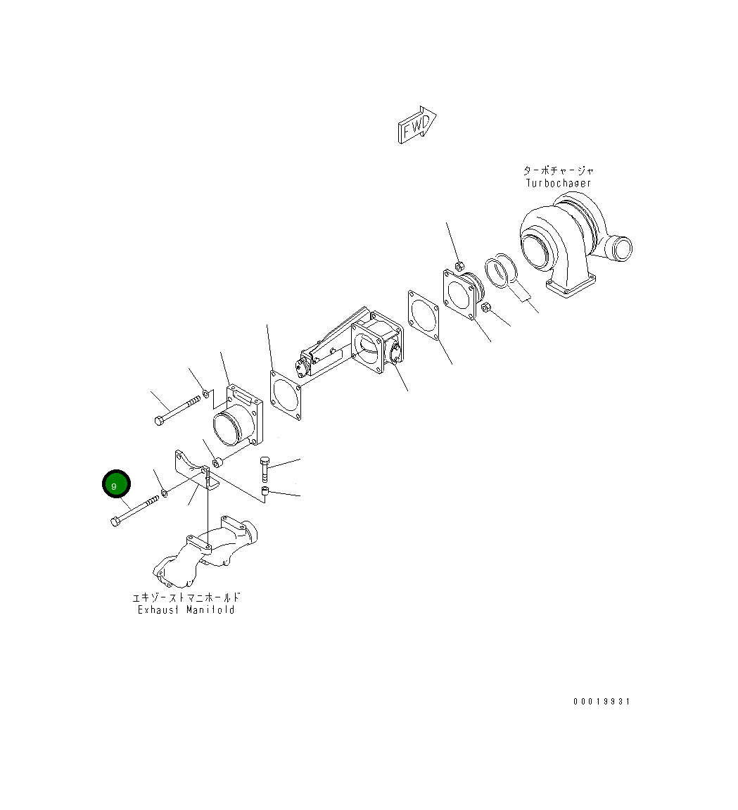 Болт 01011-E1285 Komatsu