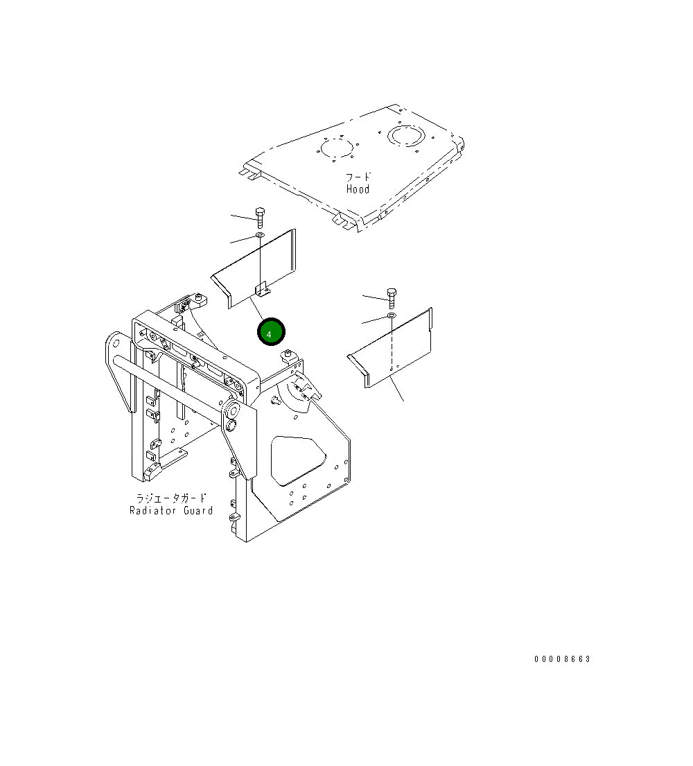 Крышка 154-54-52120 Komatsu