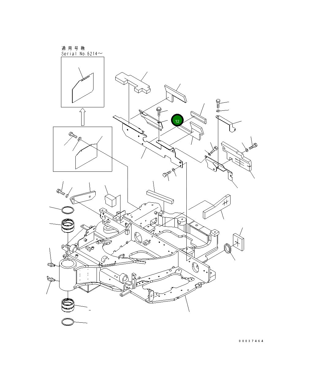 Крышка 22L-46-21181 Komatsu