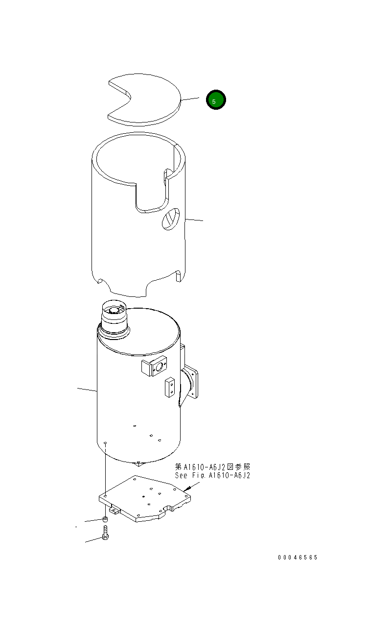 Крышка 6245-11-5440 Komatsu