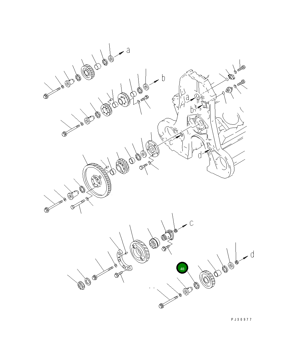 Болт 6164-21-2460 Komatsu