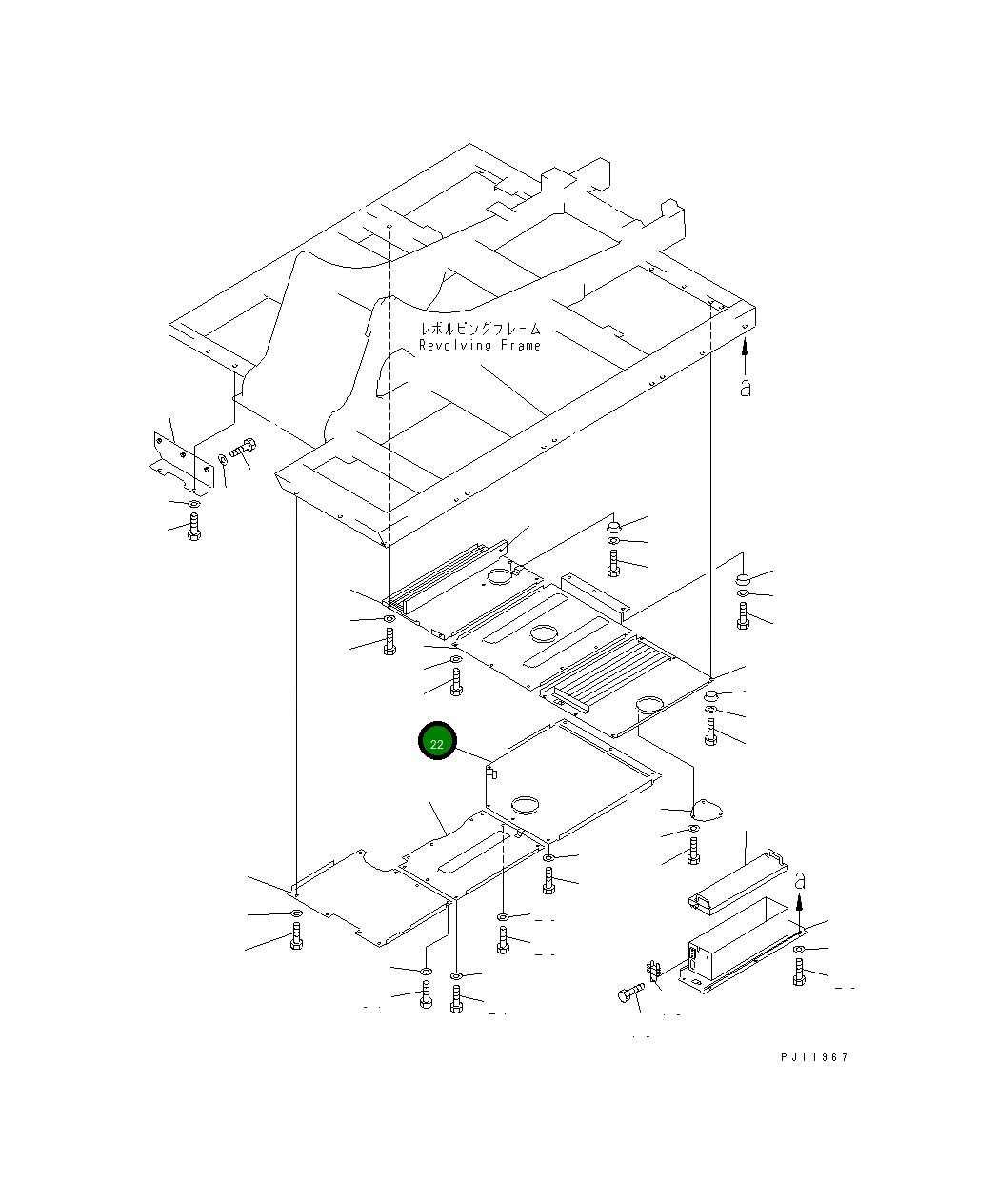 Крышка 20K-54-12250 Komatsu