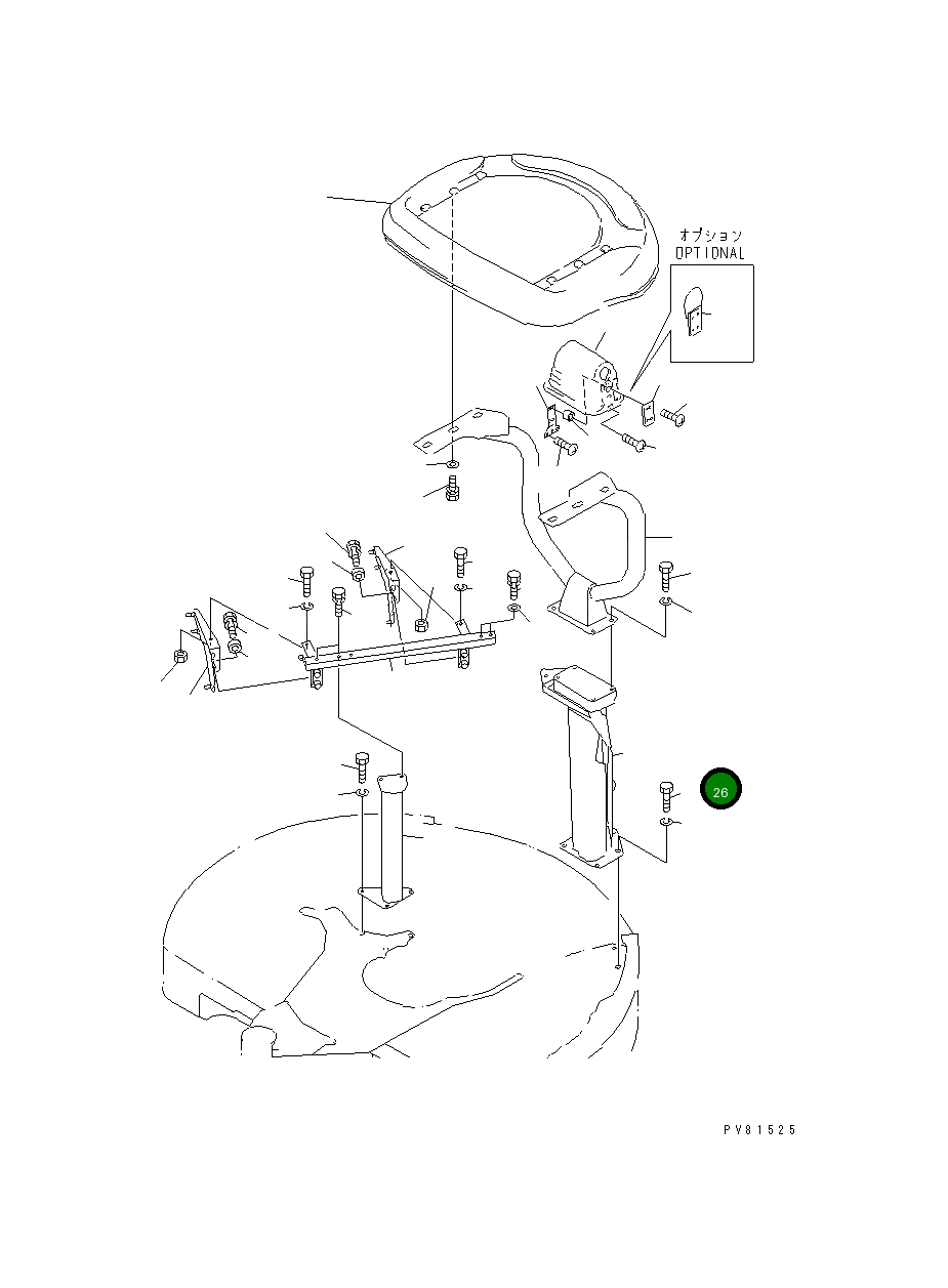 Болт YM26116-160402 Komatsu