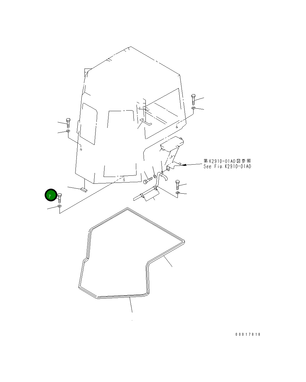 Болт 01011-81440  Komatsu