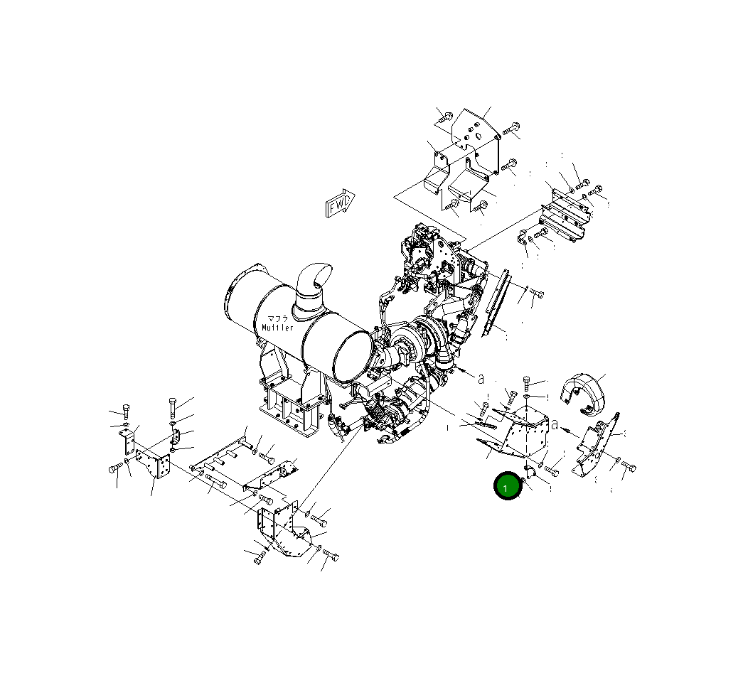 Крышка 6261-11-8440 Komatsu