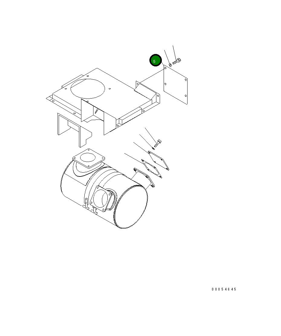 Крышка 56D-02-21820 Komatsu