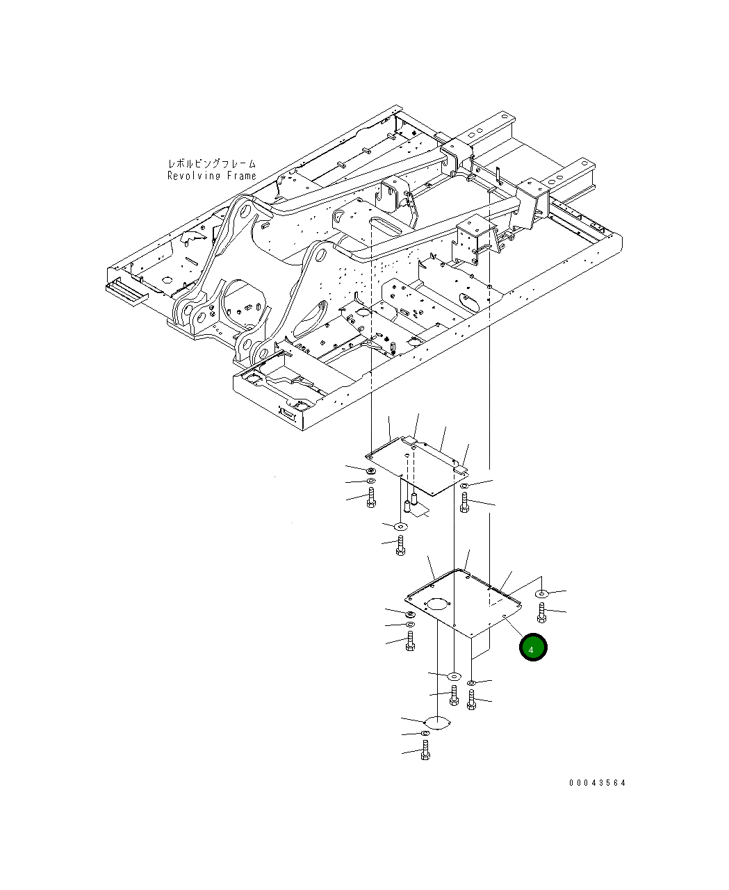 Крышка 21M-54-22570 Komatsu