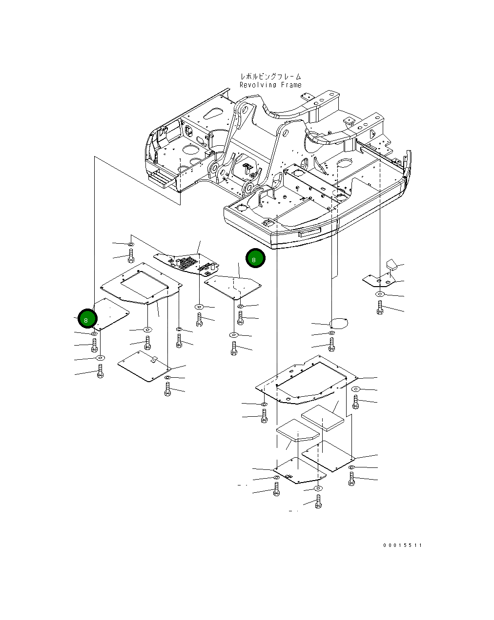 Крышка 22U-54-24840NK Komatsu