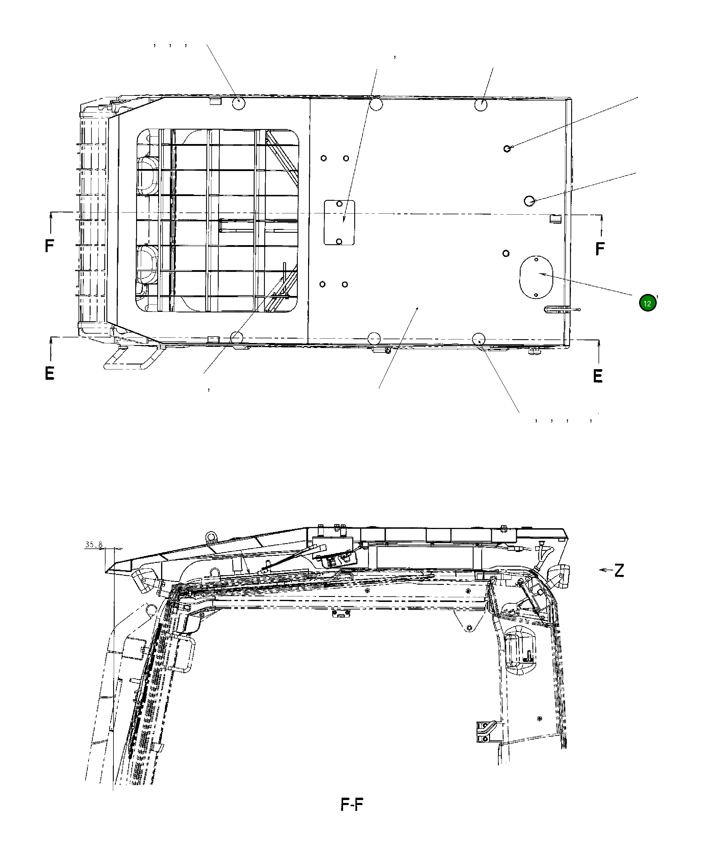 Крышка 20Y-954-6250 Komatsu