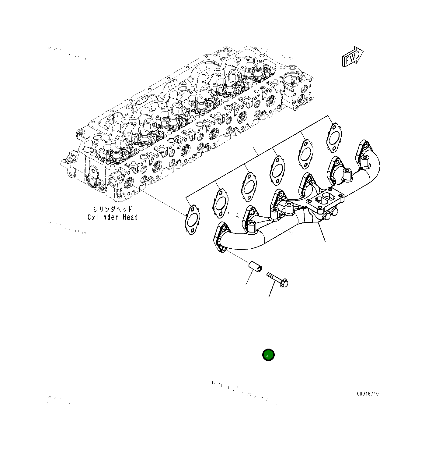 Болт 6732115860 Komatsu