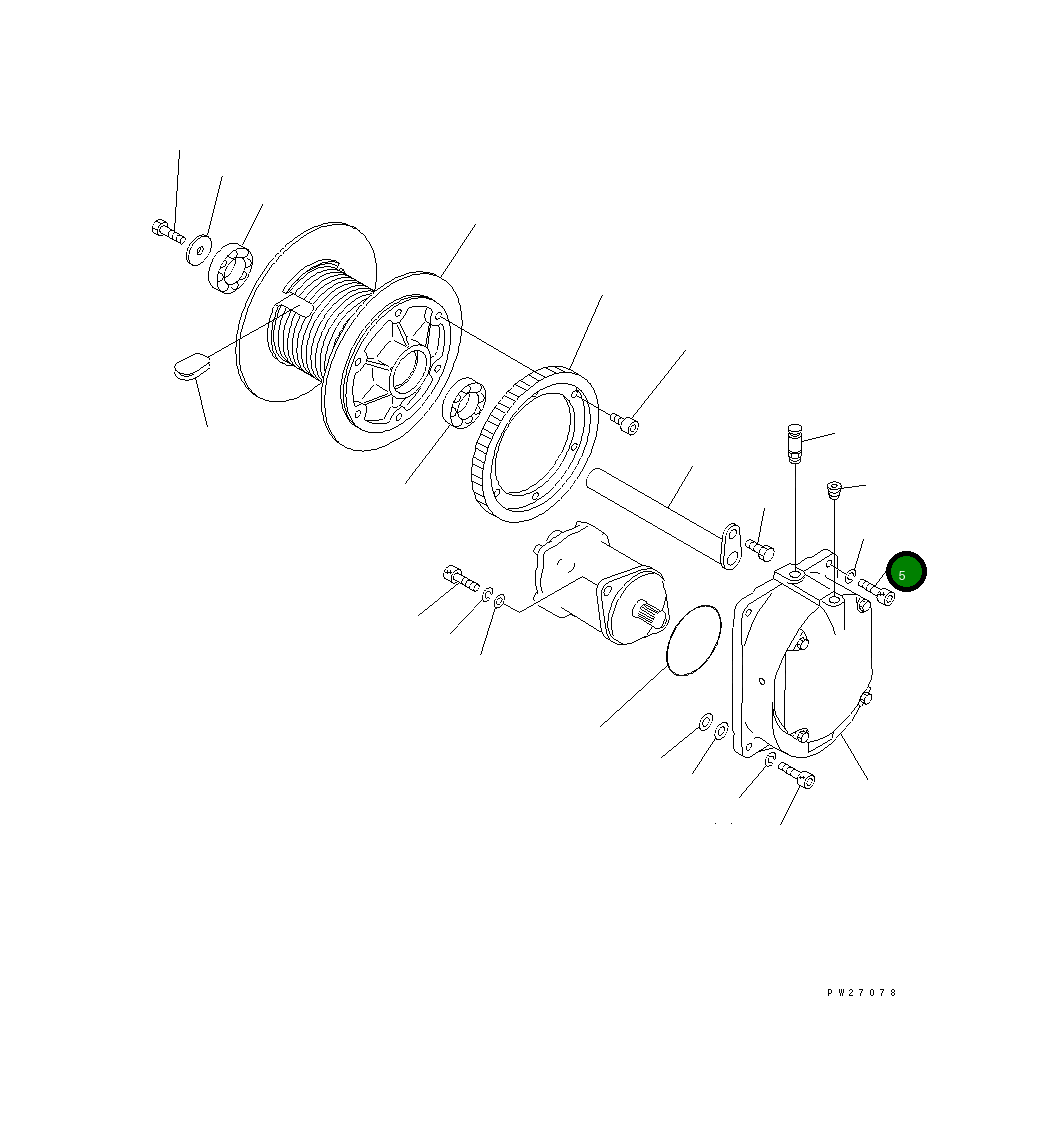 Болт UN088D31040 Komatsu