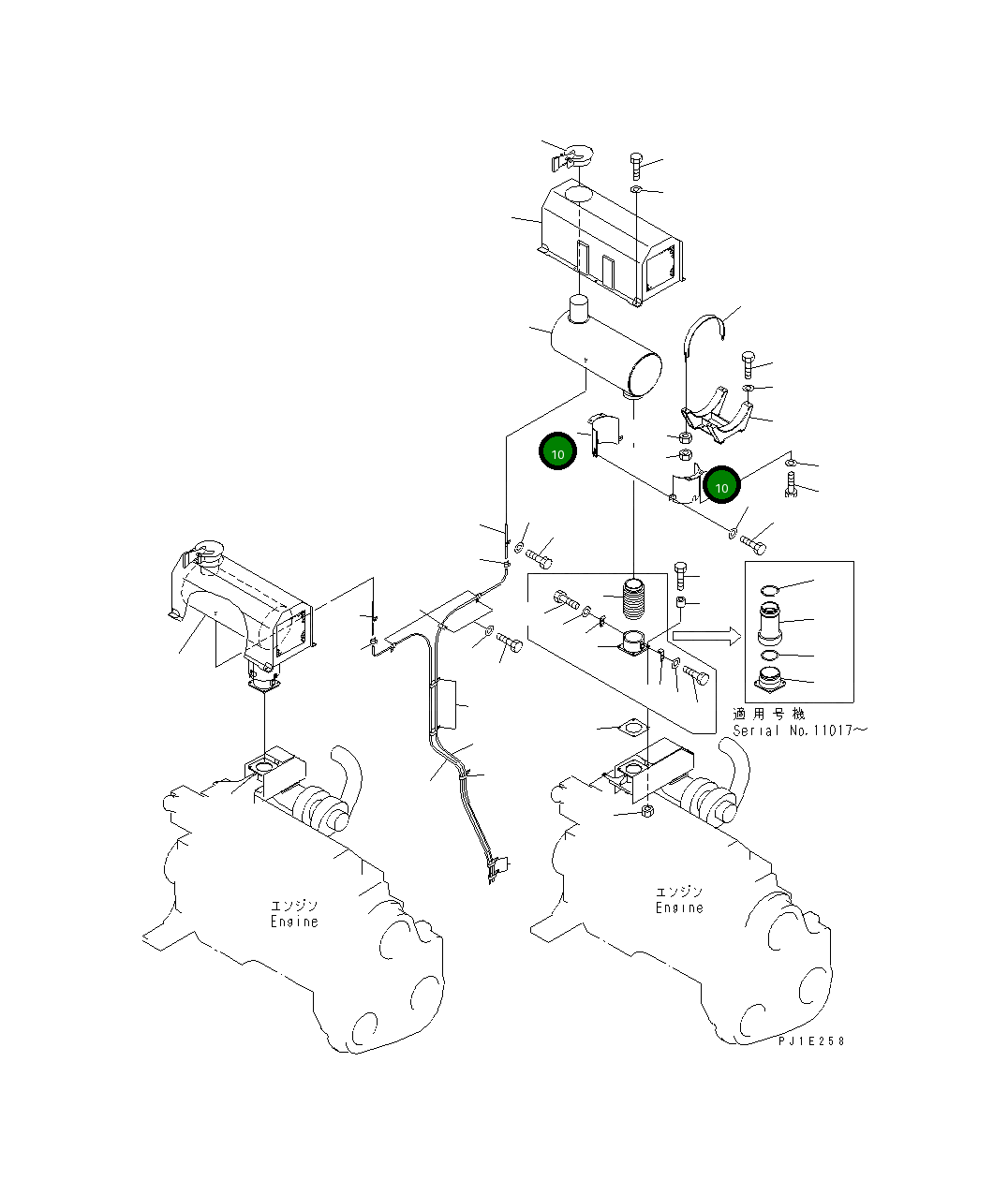 Крышка 21T-54-68280 Komatsu