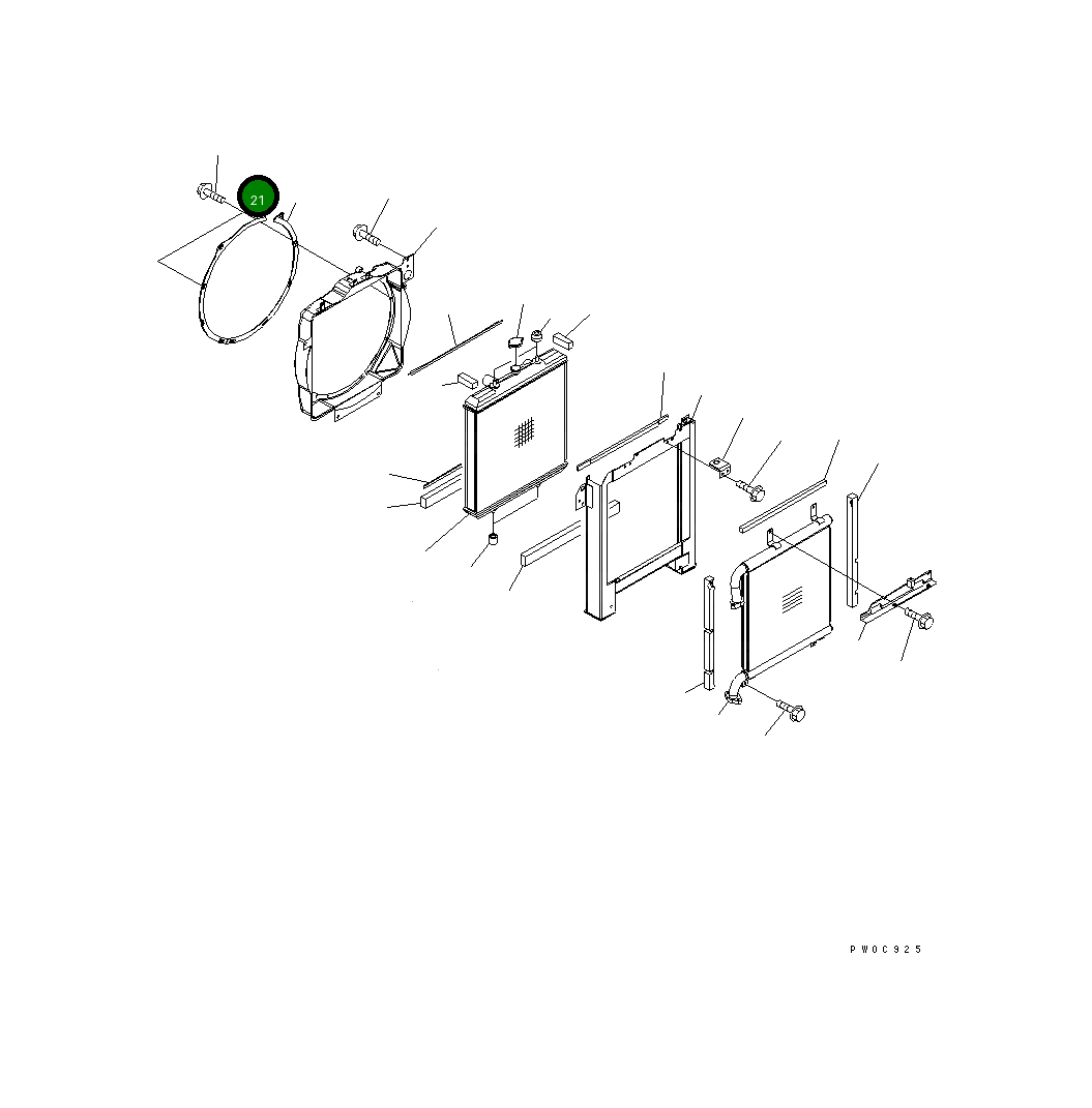 Крышка 21W-03-41620  Komatsu