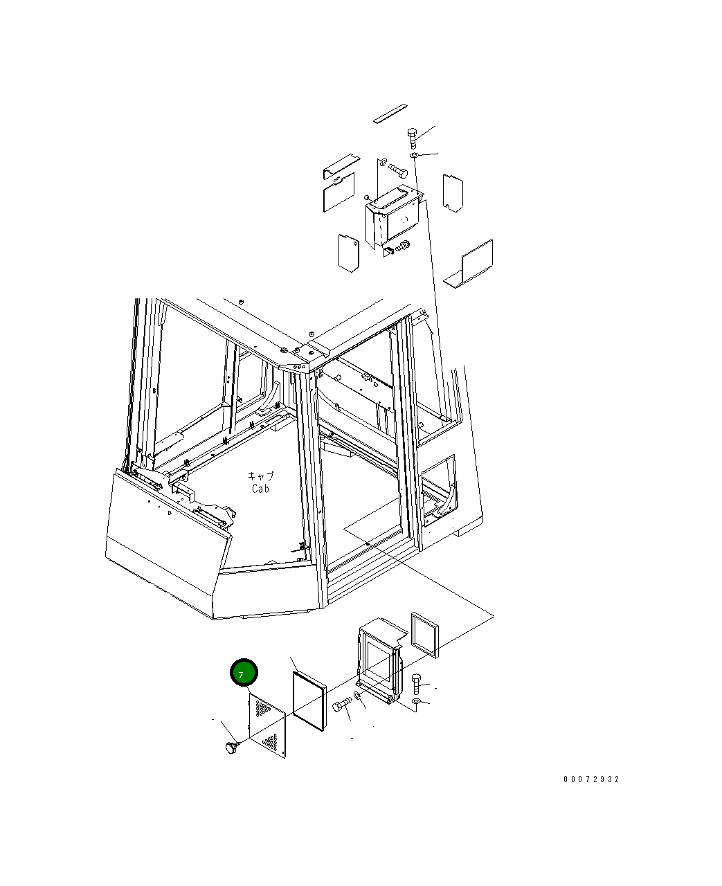 Крышка 426-07-32472  Komatsu