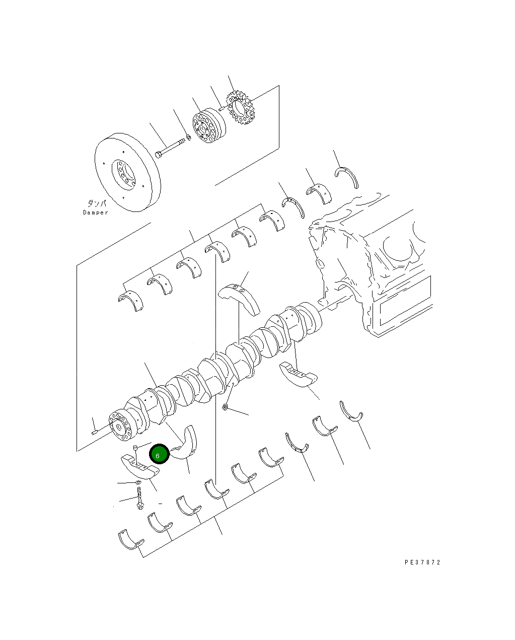 Кольцо 6164-31-1280  Komatsu