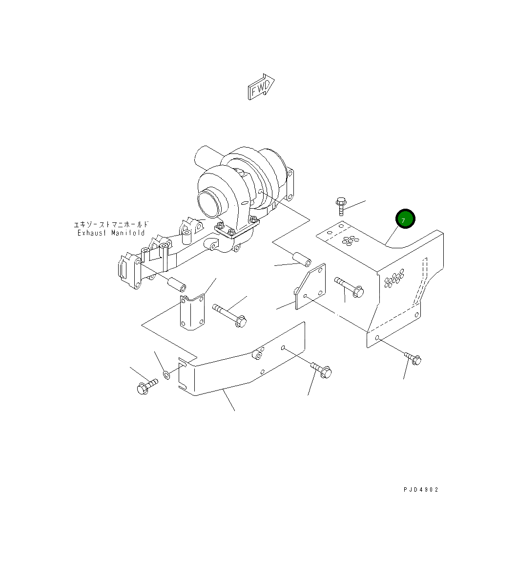Крышка 124-01-51724  Komatsu