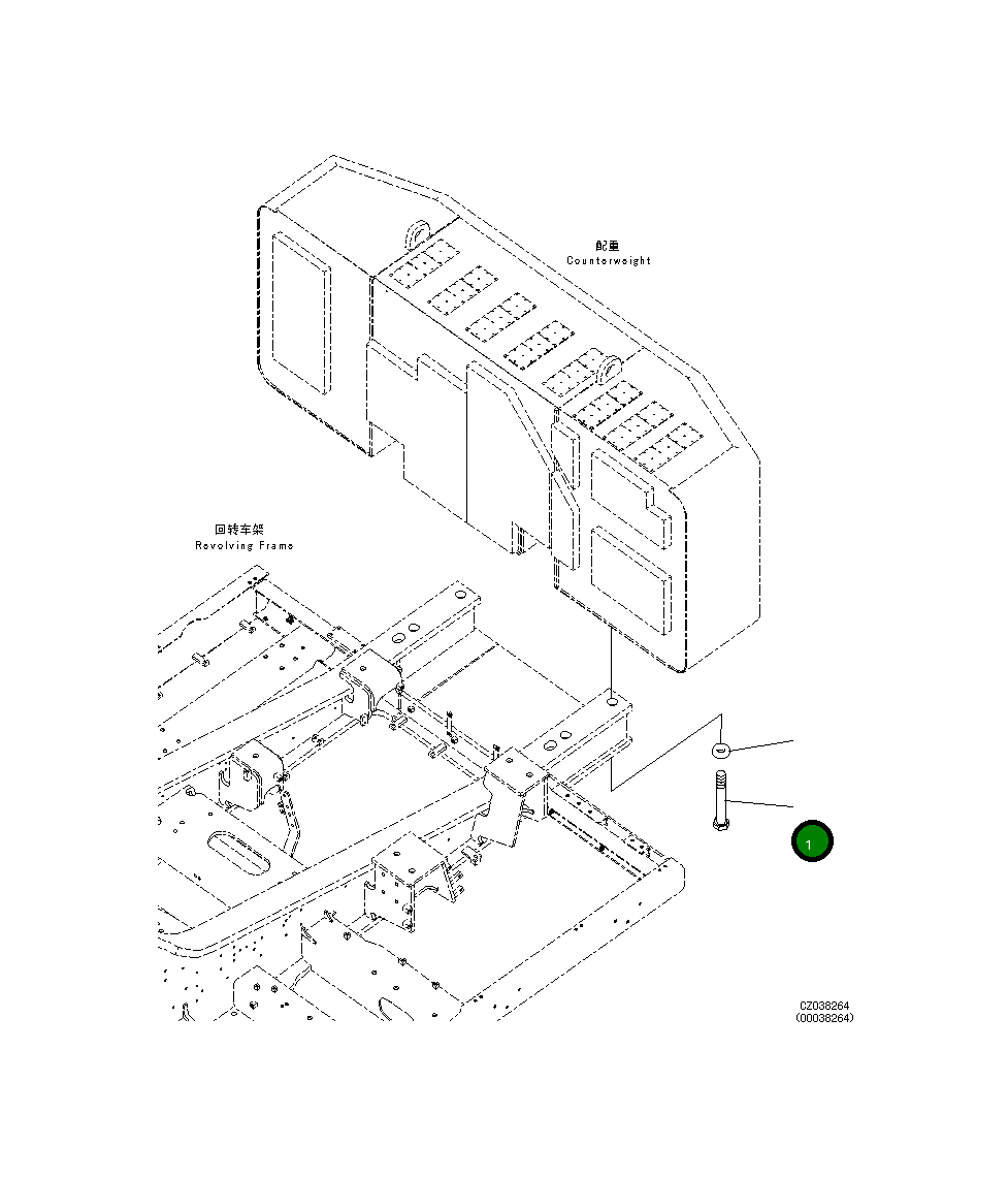Болт 21M-46-24210 Komatsu