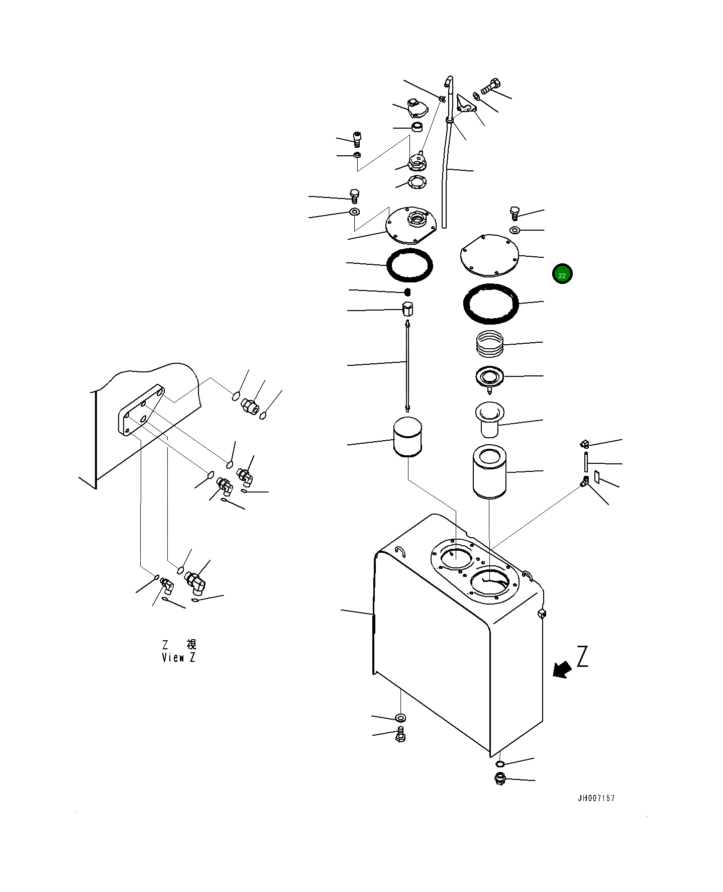 Крышка 2076077131 Komatsu