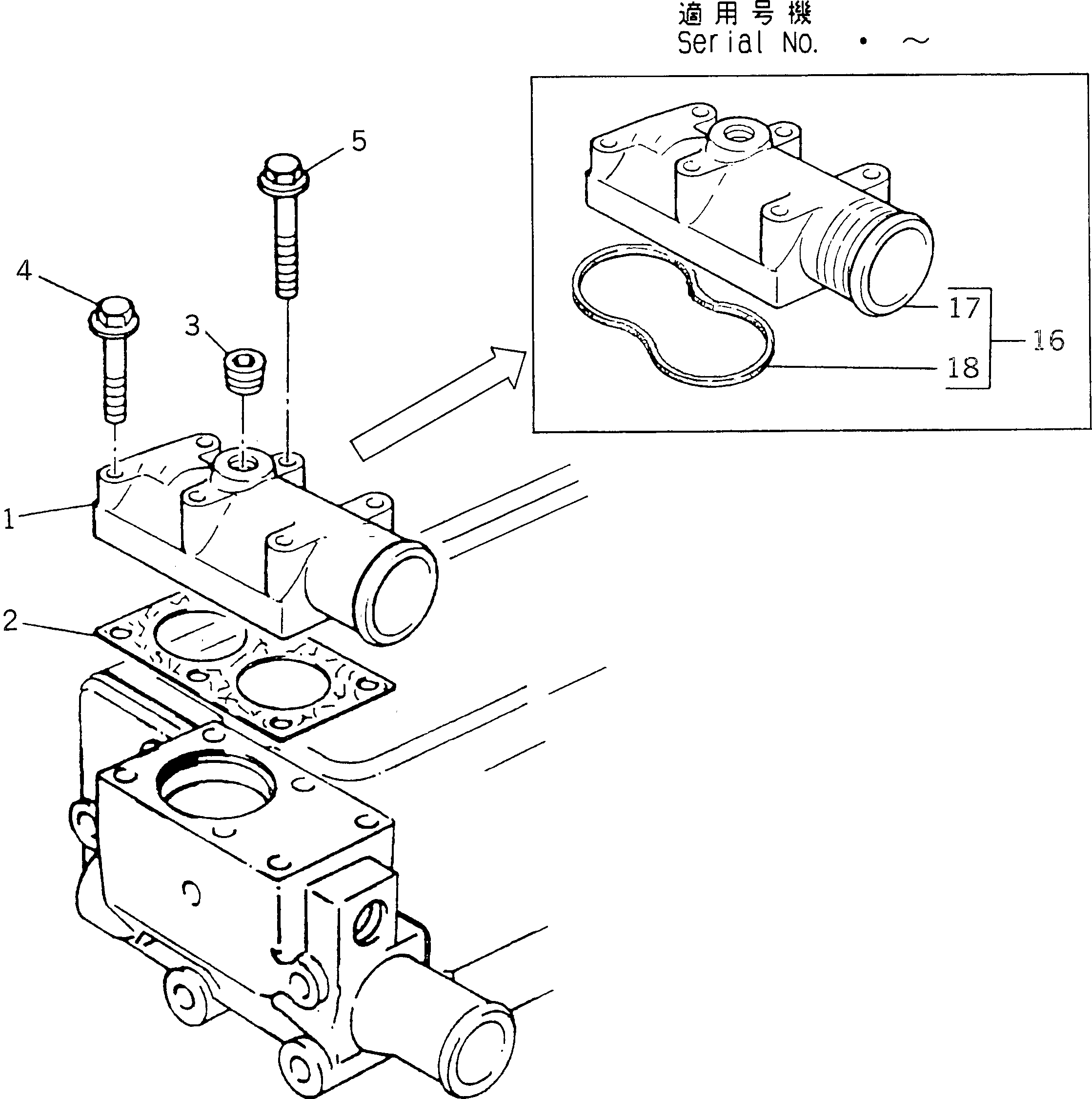 Кольцо уплотнительное (O-Ring) PK3687W017  Komatsu