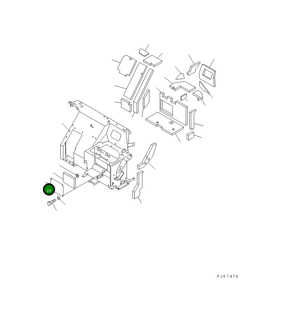 Крышка 21X-54-31941  Komatsu