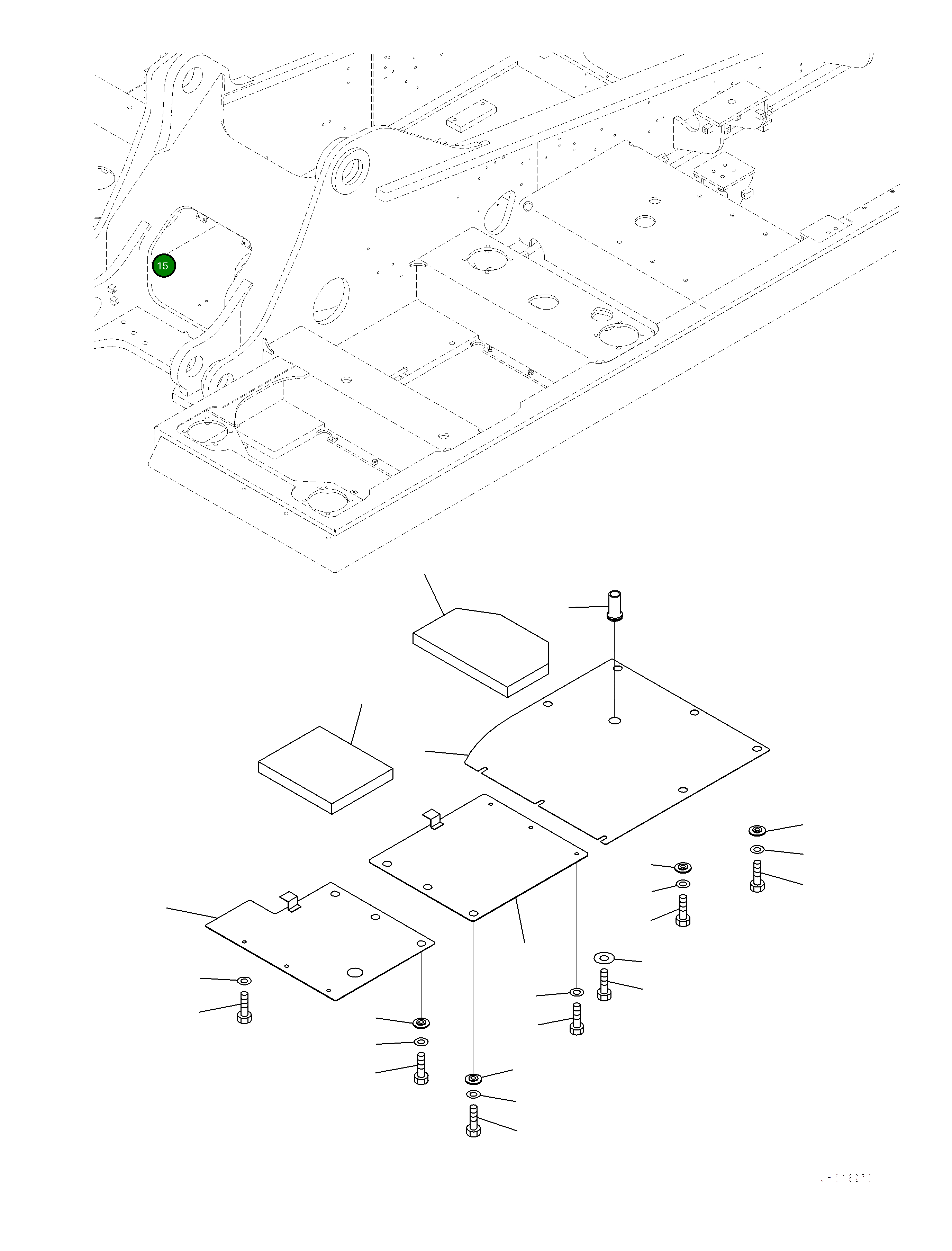 Крышка 2A7-54-12181  Komatsu
