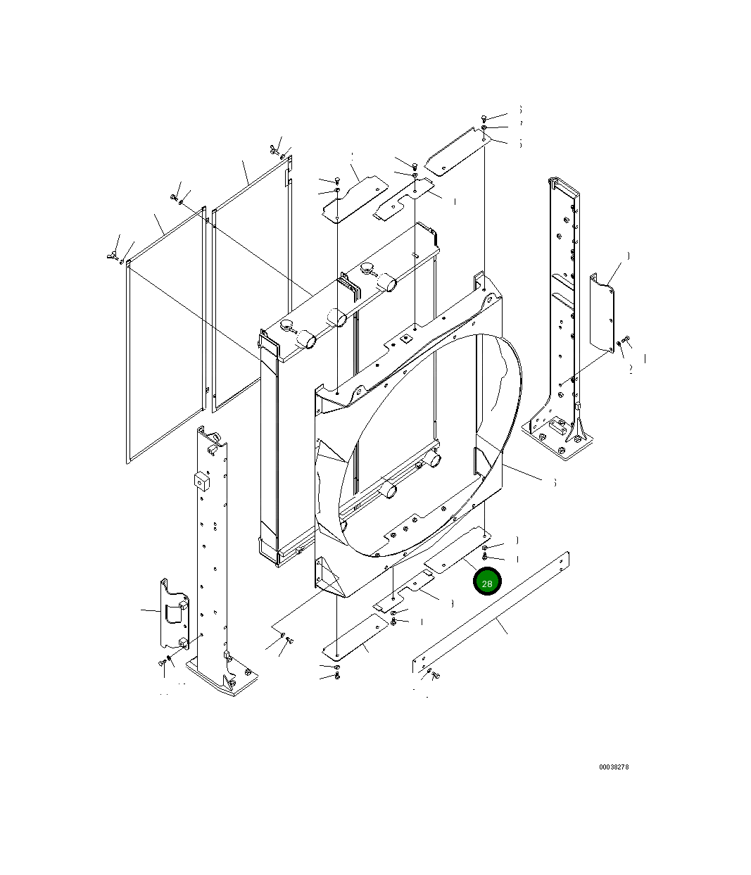 Крышка 21M-03-21591 Komatsu