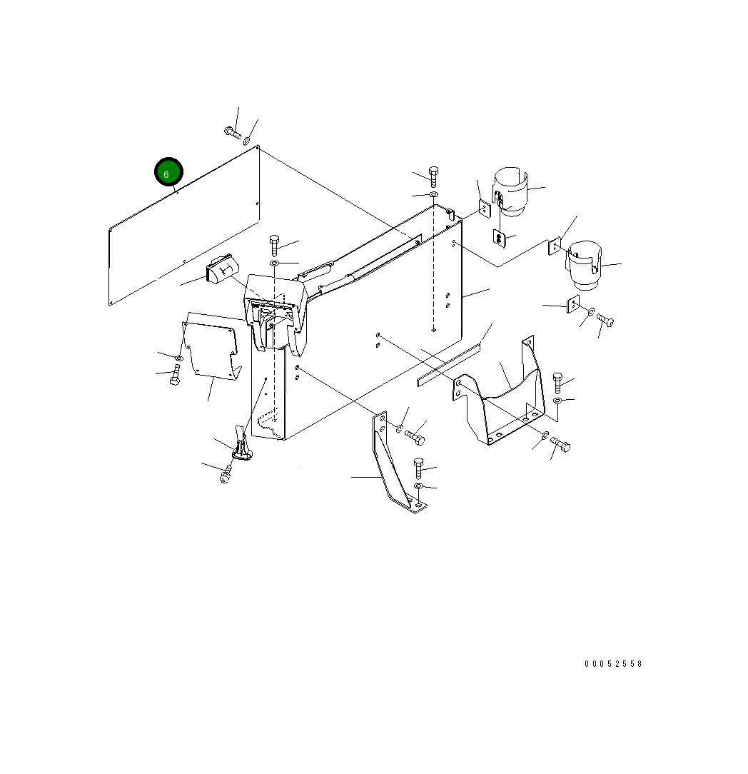 Крышка 21T-43-31121  Komatsu