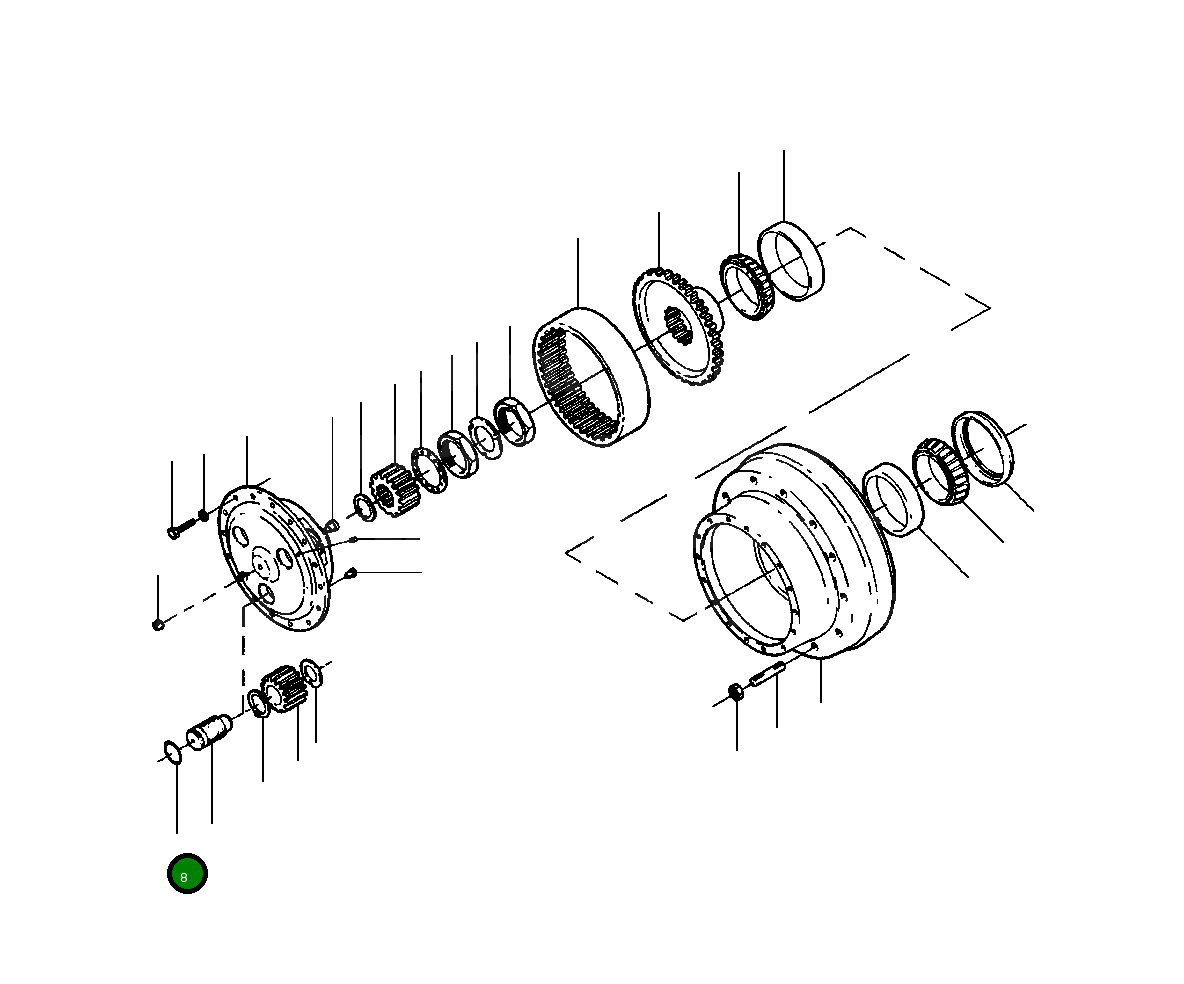 Кольцо уплотнительное (O-Ring) 22 278 R1  Komatsu