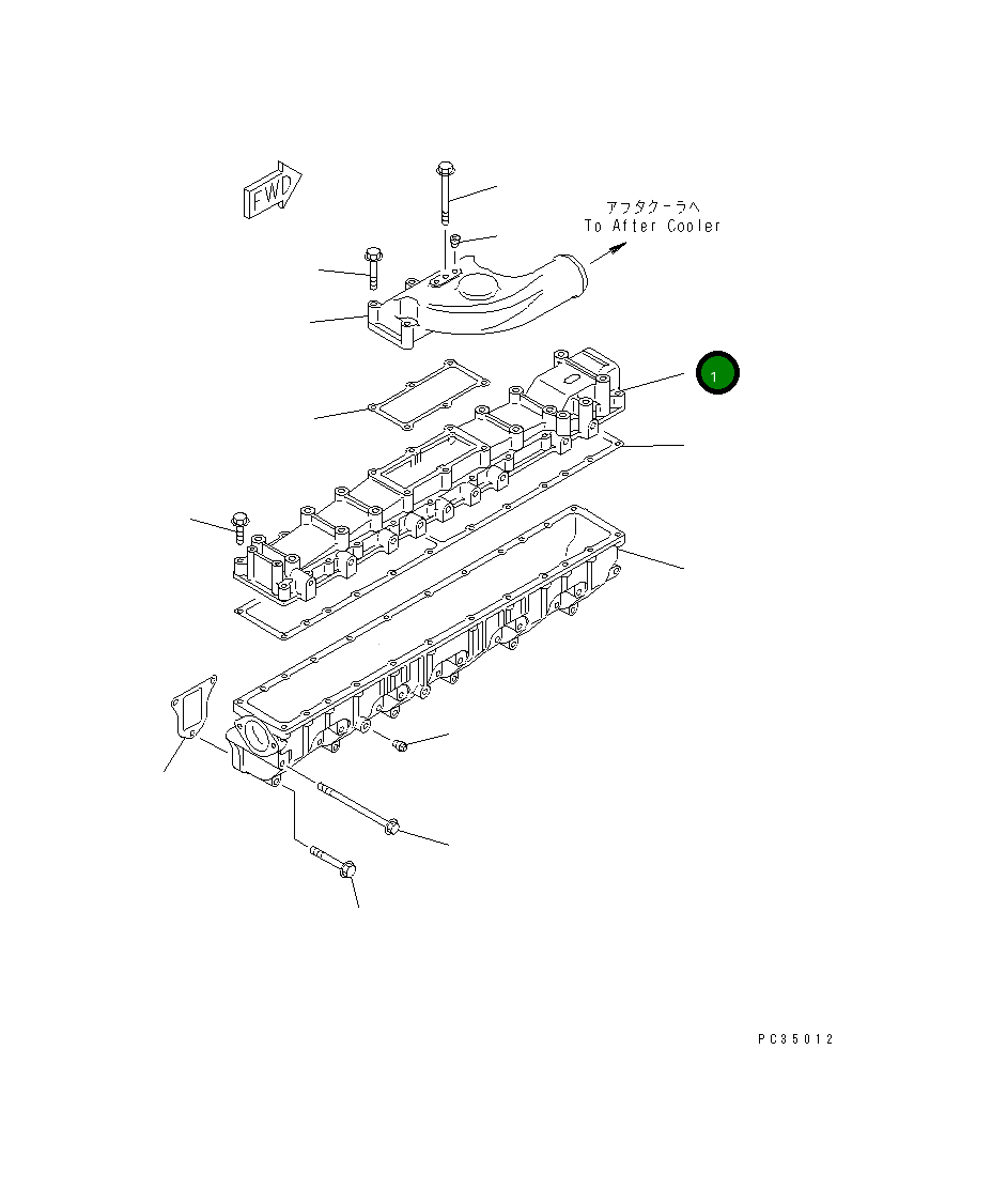 Крышка 6221-11-4210 Komatsu
