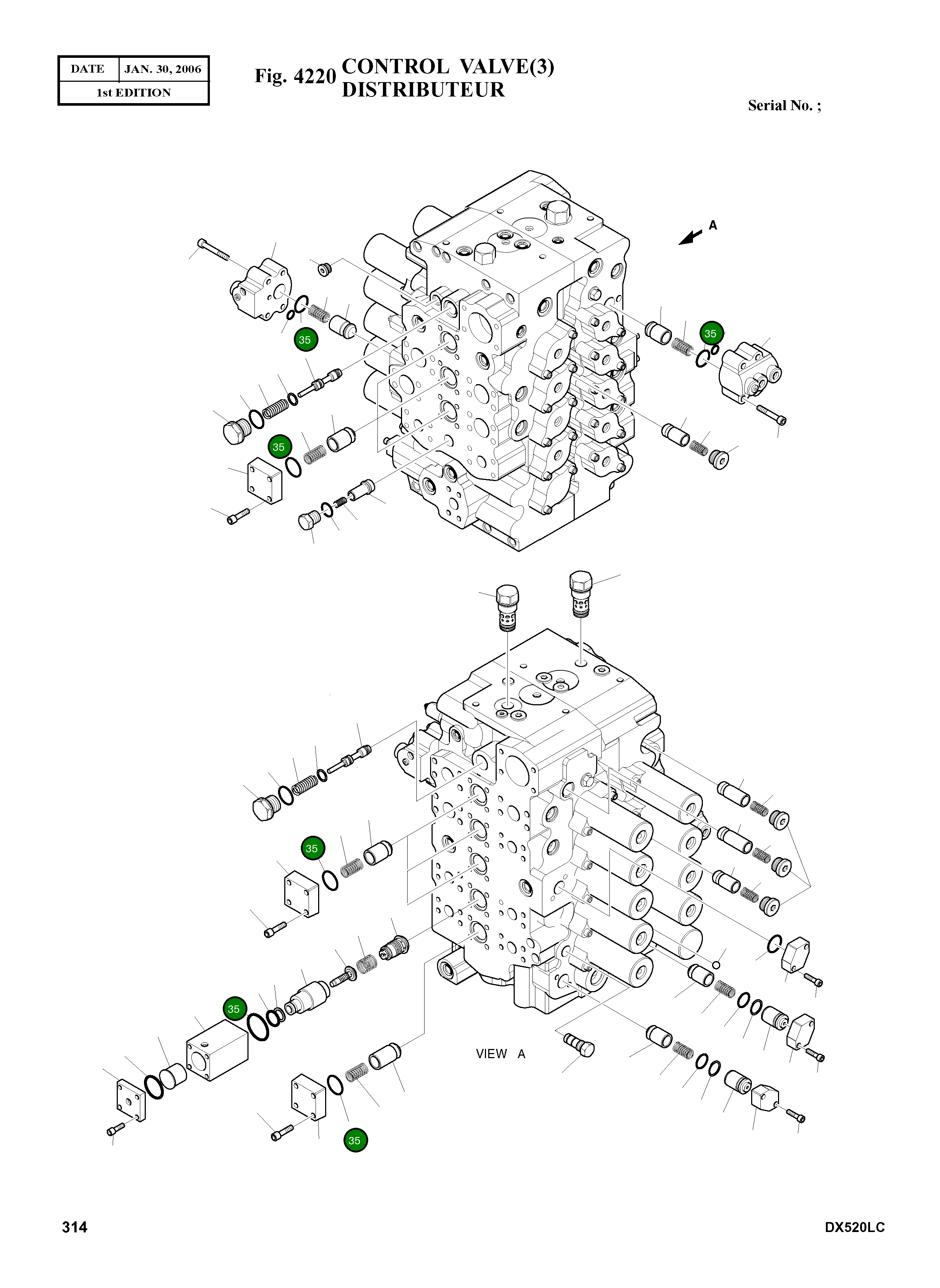 Кольцо уплотнительное (O-Ring) S8000411  Komatsu