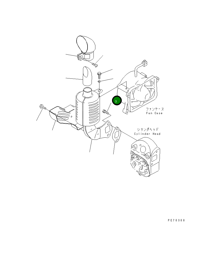 Болт YM26013-080189 Komatsu