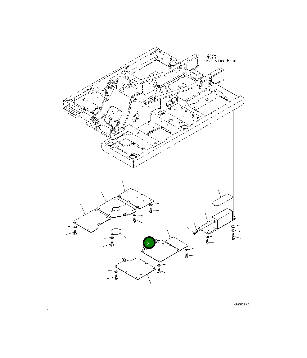Крышка 20Y-54-73150 Komatsu