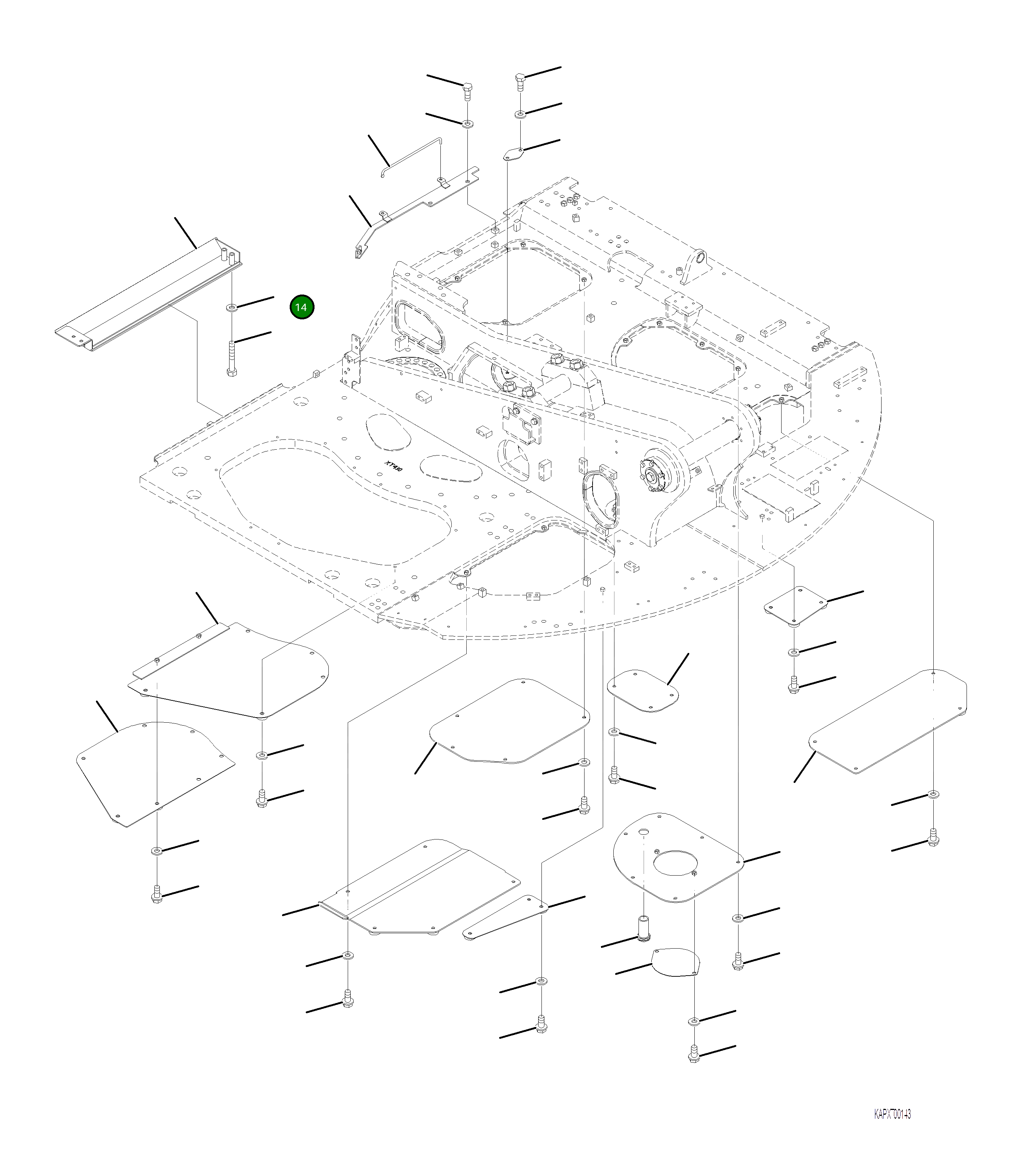 Крышка 4A1-54-21590  Komatsu