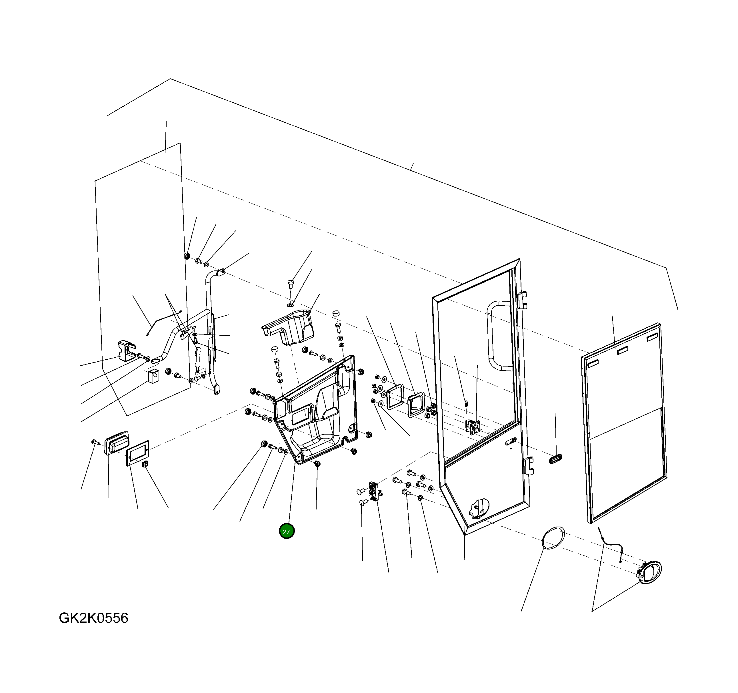 Крышка 423-56-H1M70 Komatsu