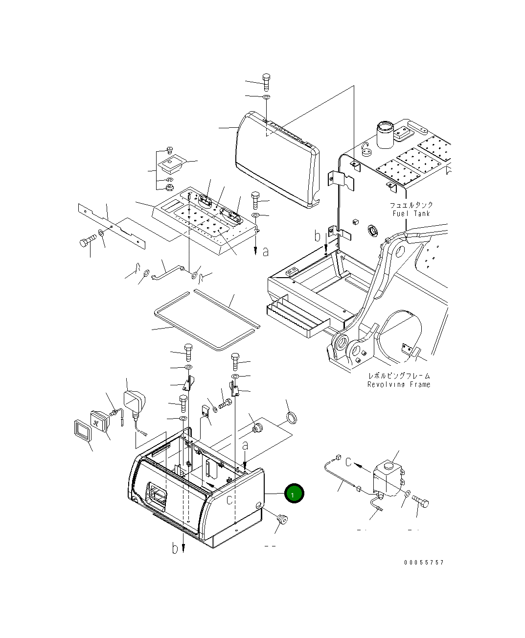 Крышка 21K-54-73521  Komatsu