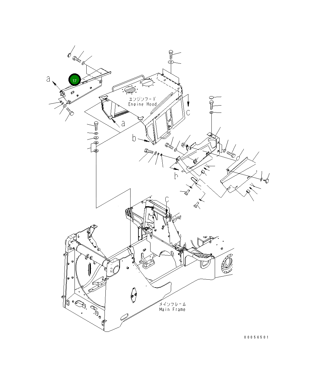 Крышка 17A-54-42540  Komatsu