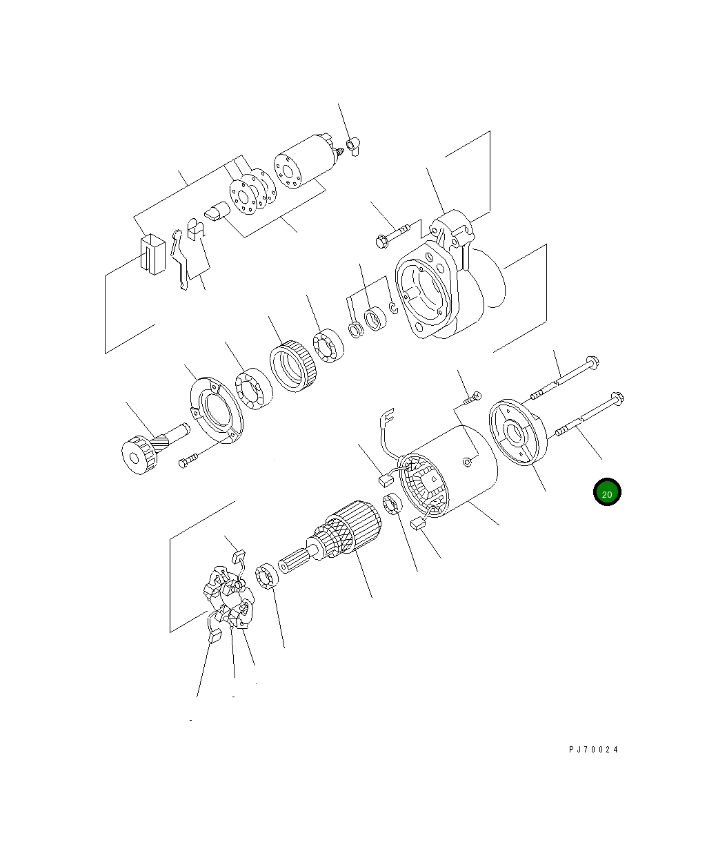 Болт YMX21148856 Komatsu