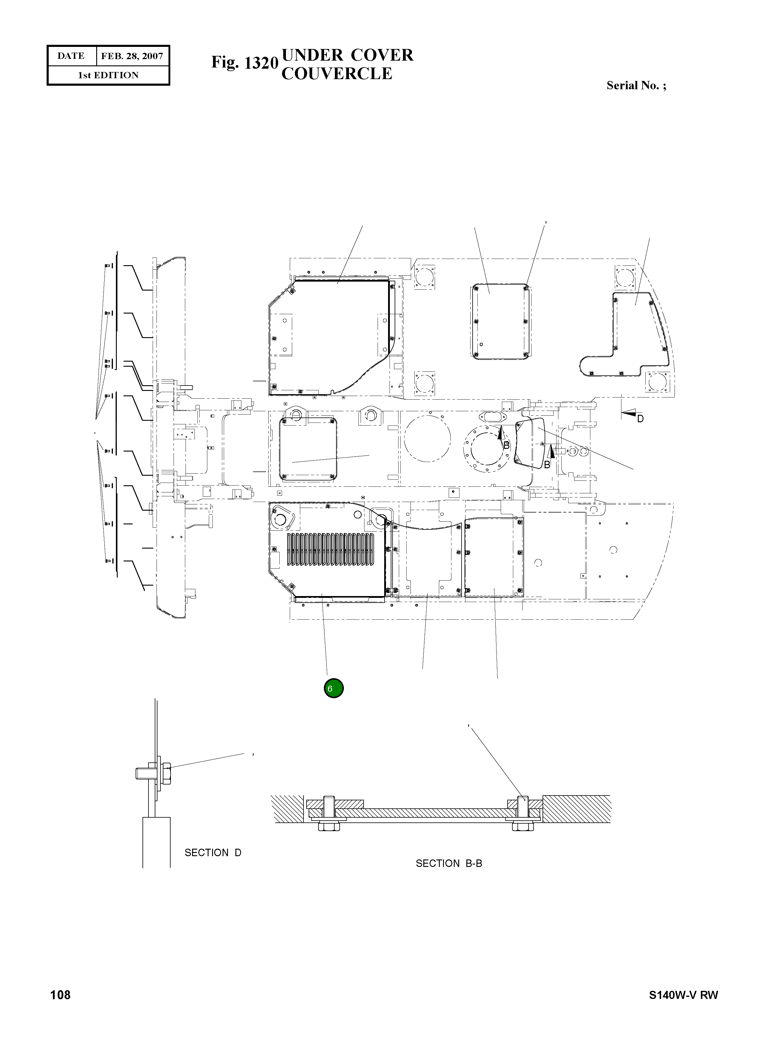 Крышка 2621-E3628B  Komatsu